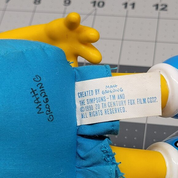 4 Dolls The Simpsons Plush Doll Set Bart Marge Maggie Matt Groening 1990 Vtg - Picture 6 of 16